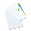 Insertable Style Edge Tab Plastic Dividers, 8-Tab, 11 X 8.5, Translucent, 1 Set