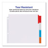 Insertable Big Tab Dividers, 5-Tab, Single-Sided Copper Edge Reinforcing, 11.13 x 9.25, White, Assorted Tabs, 1 Set