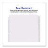 Insertable Big Tab Dividers, 8-Tab, 11.13 x 9.25, White, Clear Tabs, 1 Set
