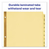 Preprinted Laminated Tab Dividers With Gold Reinforced Binding Edge, 12-Tab, Jan. To Dec., 11 x 8.5, Buff, 1 Set