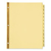 Preprinted Laminated Tab Dividers With Gold Reinforced Binding Edge, 12-Tab, Jan. To Dec., 11 x 8.5, Buff, 1 Set
