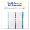 Customizable Toc Ready Index Double Column Multicolor Tab Dividers, 16-Tab, 1 To 16, 11 x 8.5, White, 1 Set