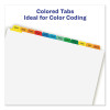 Print And Apply Index Maker Clear Label Dividers, 12-Tab, Color Tabs, 11 x 8.5, White, 5 Sets