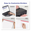 Print And Apply Index Maker Clear Label Dividers, 8-Tab, Color Tabs, 11 x 8.5, White, Traditional Color Tabs, 1 Set