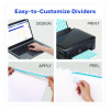 Print And Apply Index Maker Clear Label Dividers With Printable Label Strip And White Tabs, 5-Tab, 11 X 8.5, White, 1 Set