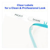 Print And Apply Index Maker Clear Label Dividers With Printable Label Strip And White Tabs, 5-Tab, 11 X 8.5, White, 1 Set
