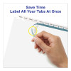 Print And Apply Index Maker Clear Label Dividers, 12-Tab, White Tabs, 11 x 8.5, White, 1 Set
