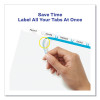 Print And Apply Index Maker Clear Label Dividers, Extra Wide Tab, 5-Tab, White Tabs, 11.25 x 9.25, White, 5 Sets