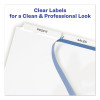 Print And Apply Index Maker Clear Label Dividers, 3-Tab, White Tabs, 11 x 8.5, White, 25 Sets