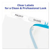 Print And Apply Index Maker Clear Label Dividers, 5-Tab, White Tabs, 11 x 8.5, White, 25 Sets