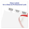 Print And Apply Index Maker Clear Label Dividers, Big Tab, 8-Tab, 11 x 8.5, White, 1 Set