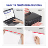 Print And Apply Index Maker Clear Label Dividers, Big Tab, 8-Tab, 11 x 8.5, White, 1 Set
