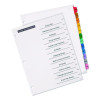 Table 'n Tabs Dividers, 12-Tab, Jan. To Dec., 11 x 8.5, White, Assorted Tabs, 1 Set
