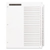 Table 'n Tabs Dividers, 31-Tab, 1 To 31, 11 x 8.5, White, White Tabs, 1 Set