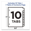 Customizable Table Of Contents Ready Index Dividers With Multicolor Tabs, 10-Tab, 1 To 10, 11 X 8.5, Translucent, 1 Set