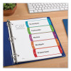 Customizable Toc Ready Index Multicolor Tab Dividers, 5-Tab, 1 To 5, 11 x 8.5, White, Contemporary Color Tabs, 1 Set