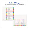 Customizable Toc Ready Index Multicolor Tab Dividers, 15-Tab, 1 To 15, 11 x 8.5, White, Contemporary Color Tabs, 1 Set