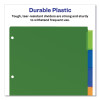 Insertable Big Tab Plastic Dividers, 5-Tab, 11 X 8.5, Assorted, 1 Set