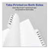 Preprinted Legal Exhibit Side Tab Index Dividers, Avery Style, 10-Tab, 2, 11 X 8.5, White, 25/Pack