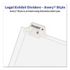 Preprinted Legal Exhibit Side Tab Index Dividers, Avery Style, 10-Tab, 2, 11 X 8.5, White, 25/Pack