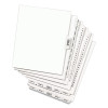 Preprinted Legal Exhibit Side Tab Index Dividers, Avery Style, 10-Tab, 6, 11 X 8.5, White, 25/Pack