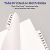 Preprinted Legal Exhibit Side Tab Index Dividers, Avery Style, 10-Tab, 7, 11 X 8.5, White, 25/Pack