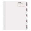 Big Tab Printable Large White Label Tab Dividers, 5-Tab, 11 x 8.5, White, 20 Sets