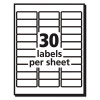 Matte Clear Easy Peel Mailing Labels W/ Sure Feed Technology, Laser Printers, 1 X 2.63, Clear, 30/Sheet, 10 Sheets/Pack
