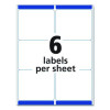 Matte Clear Easy Peel Mailing Labels W/ Sure Feed Technology, Laser Printers, 3.33 X 4, Clear, 6/Sheet, 10 Sheets/Pack