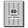Matte Clear Easy Peel Mailing Labels W/ Sure Feed Technology, Laser Printers, 0.5 X 1.75, Clear, 80/Sheet, 10 Sheets/Pack