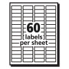 Matte Clear Easy Peel Mailing Labels W/ Sure Feed Technology, Laser Printers, 0.66 X 1.75, Clear, 60/Sheet, 10 Sheets/Pack