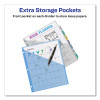 Write And Erase Durable Plastic Dividers With Slash Pocket, 3-Hold Punched, 8-Tab, 11.13 x 9.25, Assorted, 1 Set