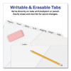 Write And Erase Durable Plastic Dividers With Straight Pocket, 8-Tab, 11.13 x 9.25, White, 1 Set
