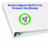 Touchguard Protection Heavy-Duty View Binders With Slant Rings, 3 Rings, 1" Capacity, 11 X 8.5, White