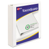 Touchguard Protection Heavy-Duty View Binders With Slant Rings, 3 Rings, 1.5" Capacity, 11 X 8.5, White