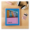 Flexi-View Binder With Round Rings, 3 Rings, 1" Capacity, 11 x 8.5, Blue