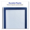 Flexi-View Binder With Round Rings, 3 Rings, 1" Capacity, 11 x 8.5, Blue