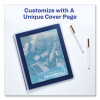 Flexi-View Binder With Round Rings, 3 Rings, 1" Capacity, 11 x 8.5, Blue