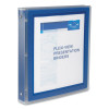 Flexi-View Binder With Round Rings, 3 Rings, 1" Capacity, 11 X 8.5, Navy Blue