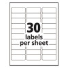 Matte Clear Easy Peel Mailing Labels W/ Sure Feed Technology, Inkjet Printers, 1 X 2.63, Clear, 30/Sheet, 10 Sheets/Pack