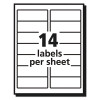 Matte Clear Easy Peel Mailing Labels W/ Sure Feed Technology, Inkjet Printers, 1.33 X 4, Clear, 14/Sheet, 10 Sheets/Pack