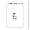 Matte Clear Shipping Labels, Inkjet Printers, 8.5 X 11, Clear, 10/Pack