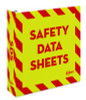 Heavy-Duty Preprinted Safety Data Sheet Binder, 3 Rings, 2" Capacity, 11 X 8.5, Yellow/Red