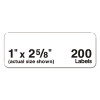 Mini-Sheets Mailing Labels, Inkjet/Laser Printers, 1 X 2.63, White, 8/Sheet, 25 Sheets/Pack