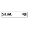 Mini-Sheets Permanent File Folder Labels, 0.66 X 3.44, White, 12/Sheet, 25 Sheets/Pack