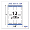 Square Labels With Sure Feed And Trueblock, 2 X 2, White, 300/Pack