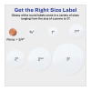 Round Print-To-The Edge Labels With Surefeed, 2.5" Dia, Glossy White, 90/Pk
