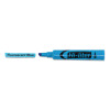 Hi-Liter Desk-Style Highlighters, Fluorescent Blue Ink, Chisel Tip, Blue/Black Barrel, Dozen