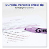 Hi-Liter Desk-Style Highlighters, Fluorescent Purple Ink, Chisel Tip, Purple/Black Barrel, Dozen