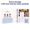 Mini Size Durable View Binder With Round Rings, 3 Rings, 0.5" Capacity, 8.5 X 5.5, White